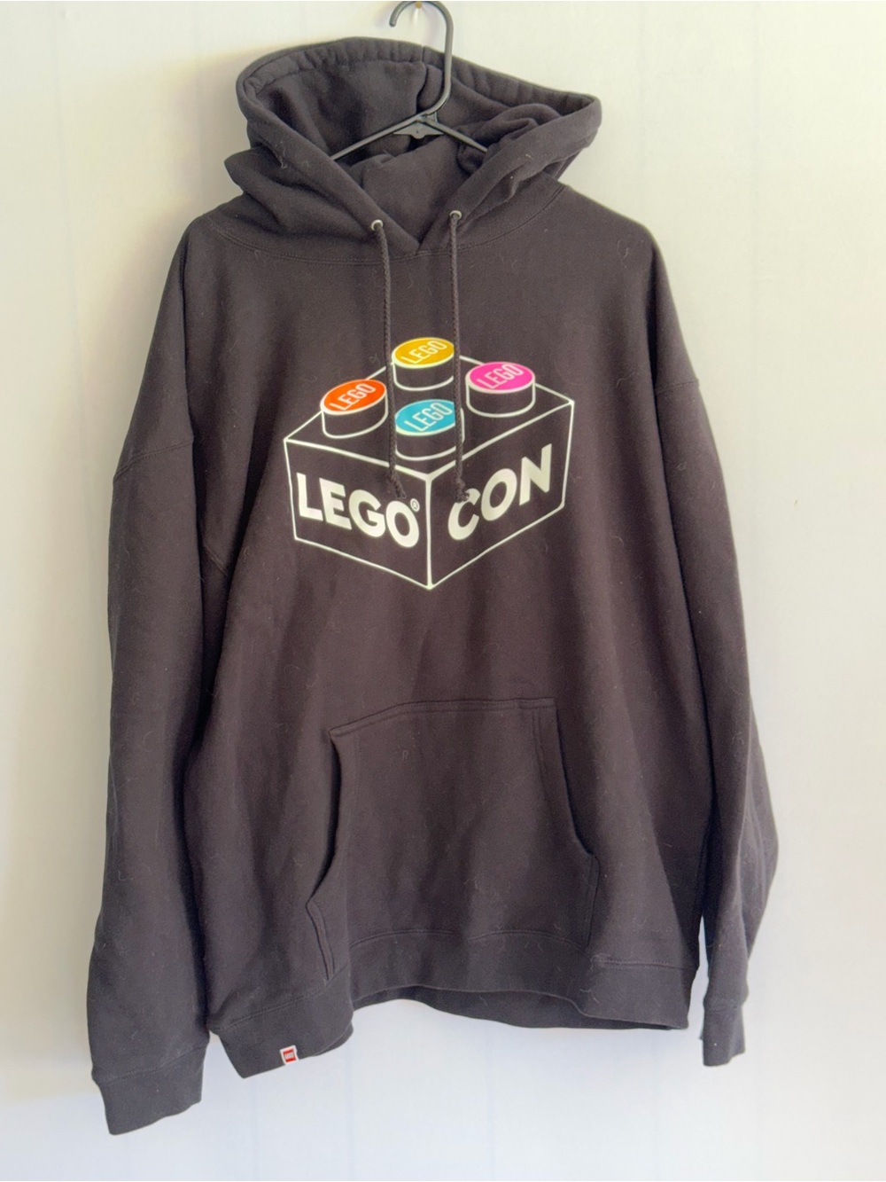 Lego Black Hoodie with Color Stud Graphic